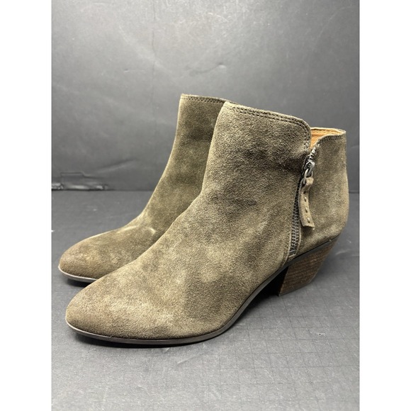 FRYE &‎ CO WOMENS BOOTS SIZE 8.5M BOOTIES SUEDE BROWN WESTERN COWBOY - Picture 1 of 8